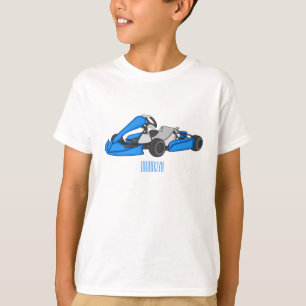 Kart racing cartoon afbeelding t-shirt