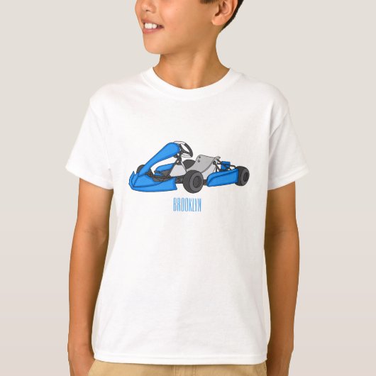 Kart racing cartoon afbeelding t-shirt (Voorkant)
