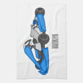 Kart racing cartoon afbeelding theedoek (Verticaal)