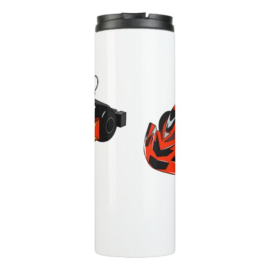 Kart racing cartoon afbeelding thermosbeker (Achterkant)