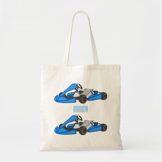 Kart racing cartoon afbeelding tote bag (Voorkant)