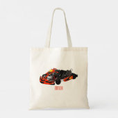 Kart racing cartoon afbeelding tote bag (Achterkant)