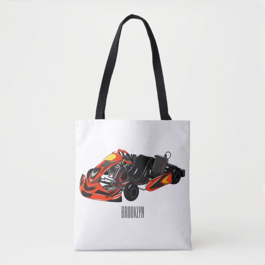 Kart racing cartoon afbeelding tote bag (Voorkant)