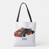 Kart racing cartoon afbeelding tote bag (Achterkant)