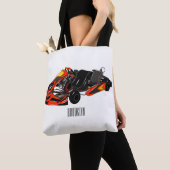 Kart racing cartoon afbeelding tote bag (Dichtbij)