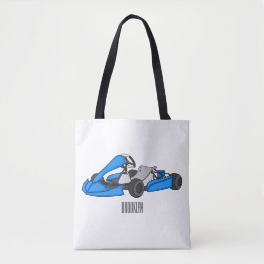 Kart racing cartoon afbeelding tote bag (Voorkant)