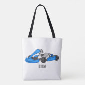 Kart racing cartoon afbeelding tote bag (Achterkant)
