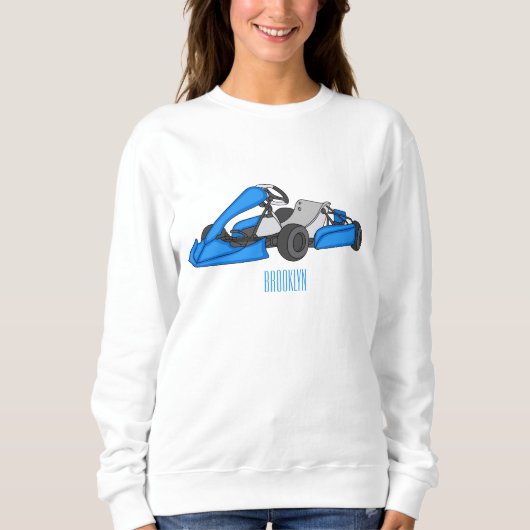 Kart racing cartoon afbeelding trui (Voorkant)