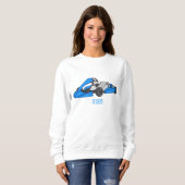 Kart racing cartoon afbeelding trui (Voorkant volledig)