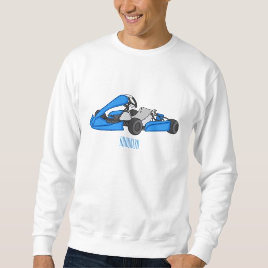 Kart racing cartoon afbeelding trui (Voorkant)