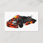 Kart racing cartoon afbeelding visitekaartje (Achterkant)