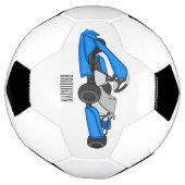 Kart racing cartoon afbeelding voetbal (Gedraaid)