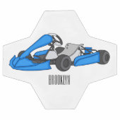 Kart racing cartoon afbeelding voetbal (Enkel)