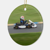 Kart Racing Keramisch Ornament (Links)