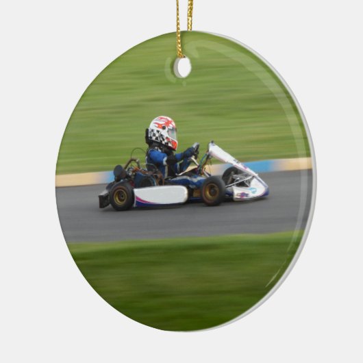 Kart Racing Keramisch Ornament (Links)