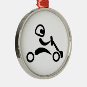 Kart racing metalen ornament (Rechts)