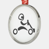 Kart racing metalen ornament (Links)