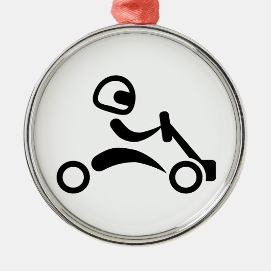 Kart racing metalen ornament (Voorkant)