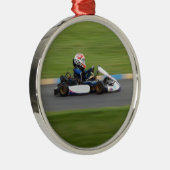 Kart Racing Metalen Ornament (Rechts)