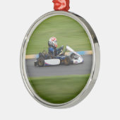Kart Racing Metalen Ornament (Links)