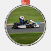 Kart Racing Metalen Ornament (Voorkant)