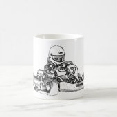 Kart Racing Pencil Sketch Koffiemok (Center)