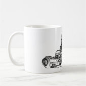 Kart Racing Pencil Sketch Koffiemok (Links)
