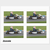 Kart Racing Rechthoekige Sticker (Vel)
