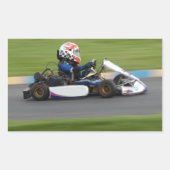 Kart Racing Rechthoekige Sticker (Voorkant)