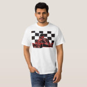 Kart Racing Red/Checkered Flag T-shirt (Voorkant volledig)