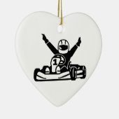 Kart racingkampioen keramisch ornament (Rechts)