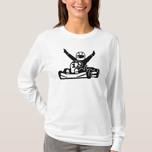 Kart racingkampioen t-shirt (Voorkant)
