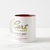 Kart Restaurant, Wabash and Harrison, Chicago, IL Tweekleurige Koffiemok (Voorkant links)