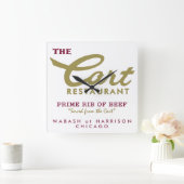 Kart Restaurant, Wabash and Harrison, Chicago, IL Vierkante Klok (Huis)