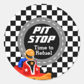 Kart-tijd om de ronde sticker weer te geven (Voorkant)