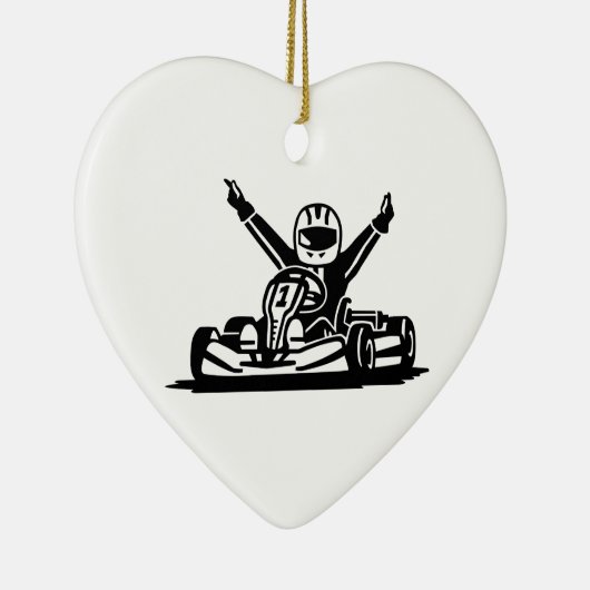 Kart winnaar keramisch ornament (Rechts)