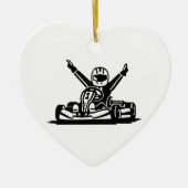 Kart winnaar keramisch ornament (Voorkant)