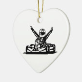 Kart winnaar keramisch ornament (Links)