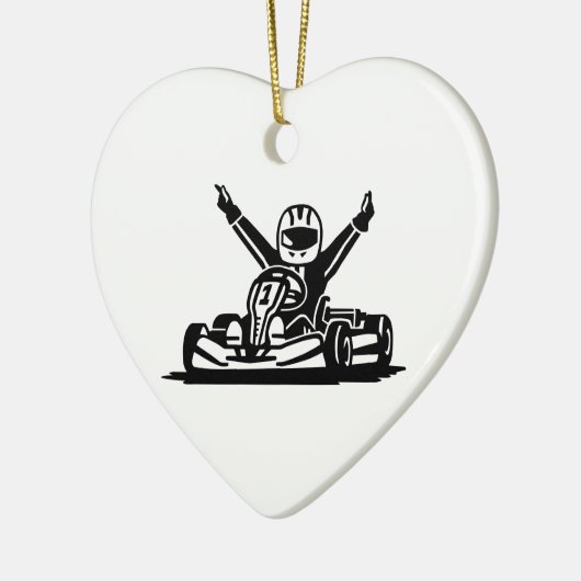 Kart winnaar keramisch ornament (Links)