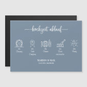 Kärtchen Ablauf Hochzeit Dusty Blue 01 (Voorkant / Achterkant)