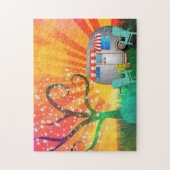 KARTCOLORFUL VOOR RETRO CAMPER LAND LEGPUZZEL (Verticaal)