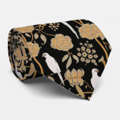 KARTDECO BROWN FLOWERS, WITTE DELEN OP ZWARTE STROPDAS (Opgerold)