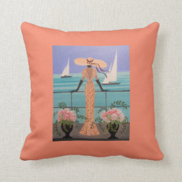 KARTDECO, LADY OP EEN BOTER, PILLOW KUSSEN