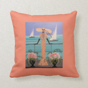 KARTDECO, LADY OP EEN BOTER, PILLOW KUSSEN