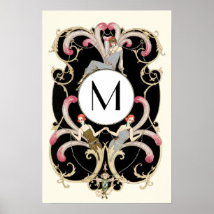 KARTDECOVEREN, BEAUTY MODE COSTUME MONOGRAM POSTER