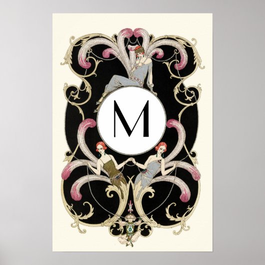 KARTDECOVEREN, BEAUTY MODE COSTUME MONOGRAM POSTER (Voorkant)