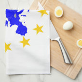 Karte der Europäischen Union mit Sternenkreis Theedoek (Quarter Fold)