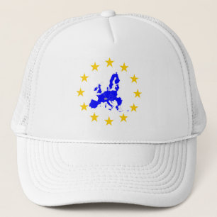 Karte der Europäischen Union mit Sternenkreis Trucker Pet