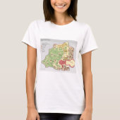 Karte der Vatikanstadt Vaticaanstad Diagram T-shirt (Voorkant)
