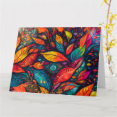 Karte mit Blättermotiv Kaart (Gele Bloem)